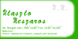 ulaszlo meszaros business card